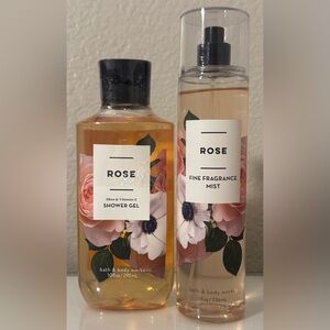 Bath & Body Works Rose Body Mist and Body Wash